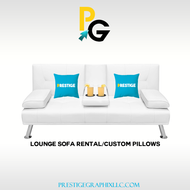 Lounge Sofa/Custom Throw Pillows